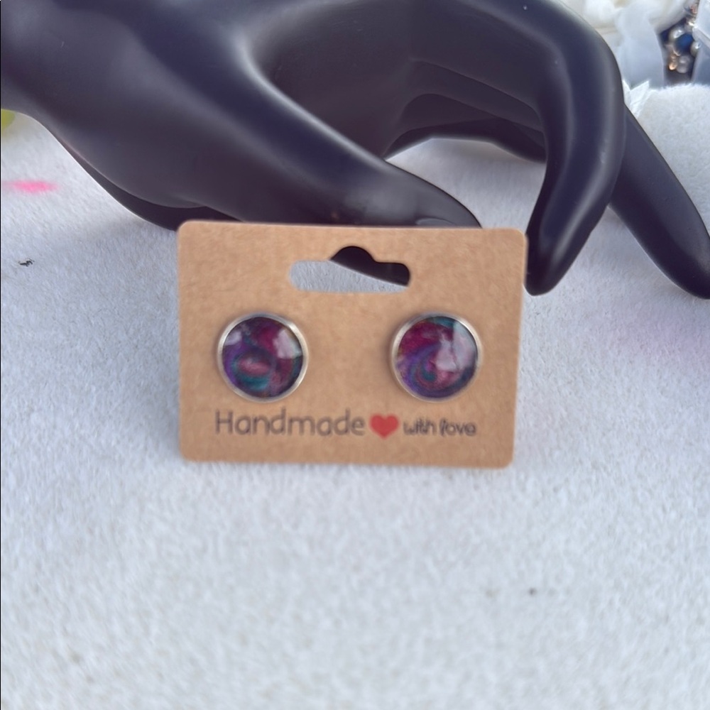 Handmade Multicolor Stud Earrings
